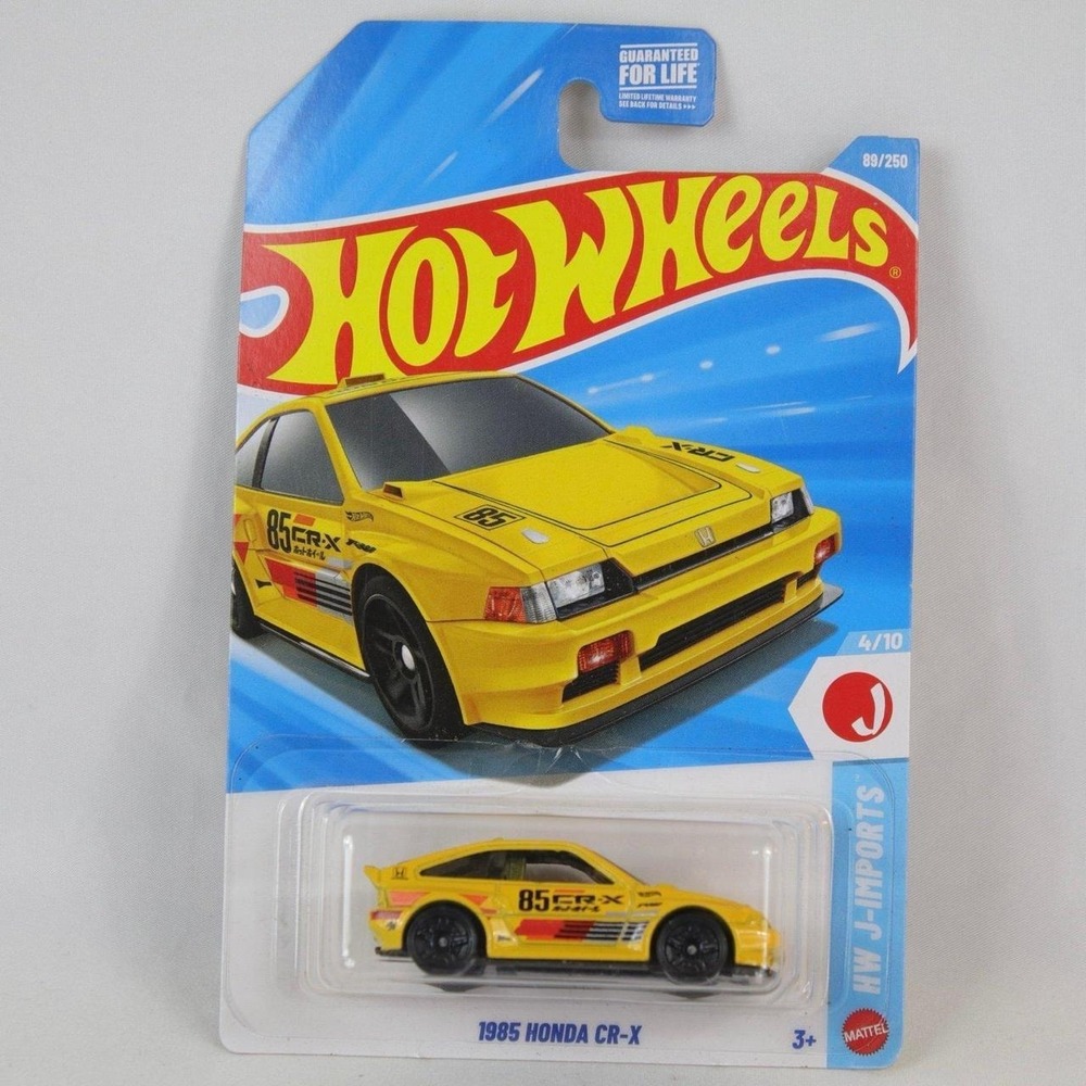 Hot‎ Wheels Yellow 1985 Honda CR-X Toy Car - NEW